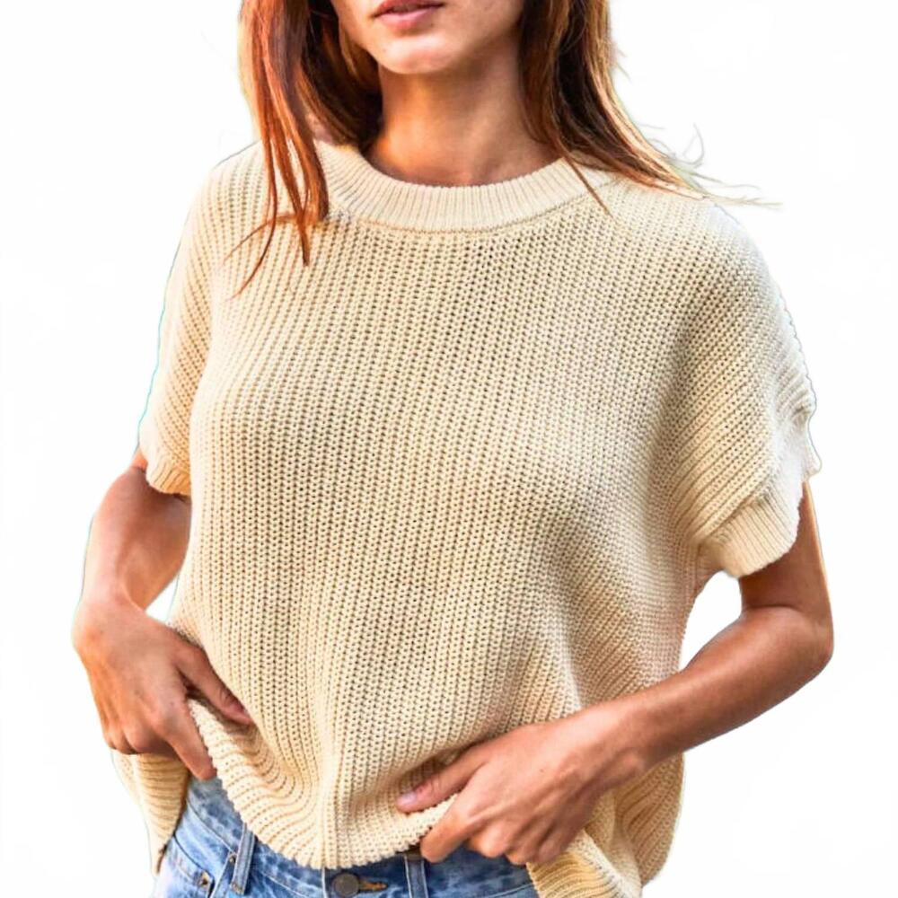 NEW BY TOGETHER women's maren sweater top in buttercup